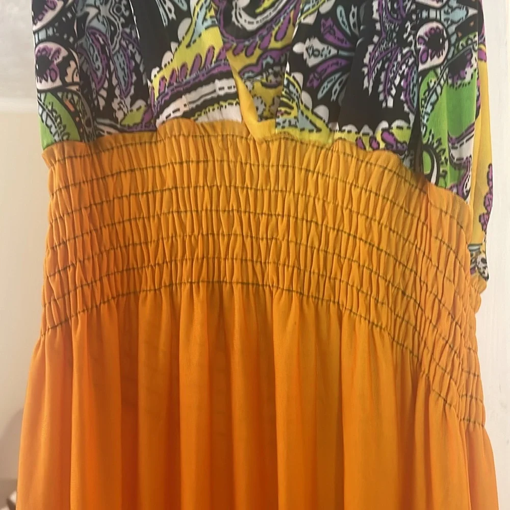 Orange Hobo Style Sun Dress - Picture 3 of 6